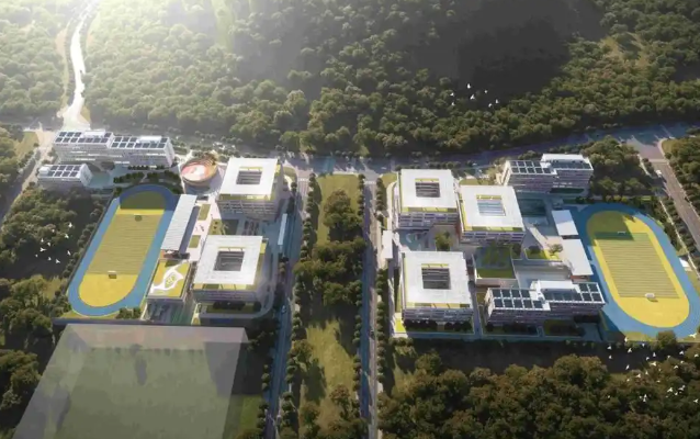 无缝衔接师生推窗见绿出门见景可谓建在